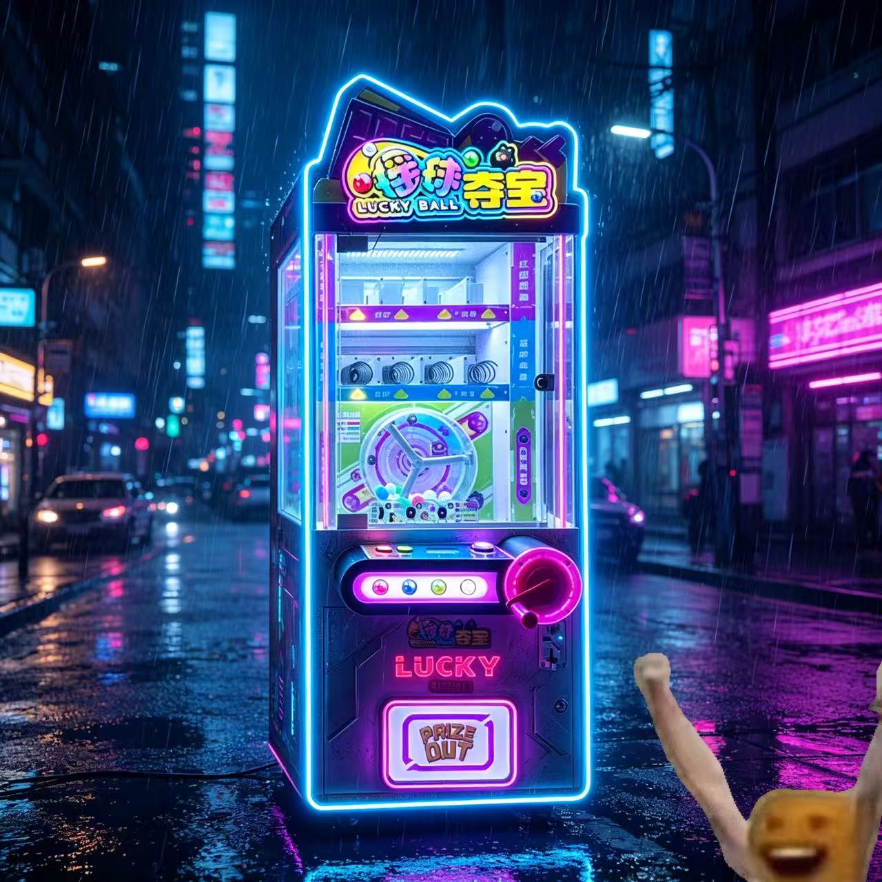 Yaobao Duoqiu（Wooden box model）– Ball‑Shaking Prize Machine